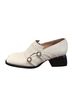 Nodaleto 100% Leather 100% Snakeskin Snake Print Ivory Heels Size 8 1/2 - photo 1