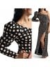 Mac Duggal 100% Polyester Polka Dots Black Ivory Cocktail Dress Size 0 - photo 4