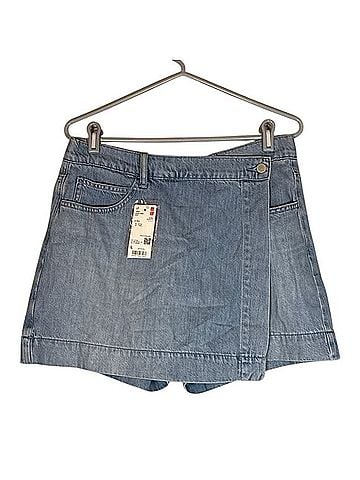 Uniqlo Drapey Denim Skort Skort (view 1)