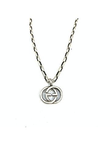 Gucci GUCCI Interlocking Chain Necklace GG Silver Gucci (view 1)