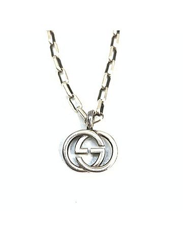 Gucci GUCCI Interlocking Chain Necklace GG Silver Gucci (view 2)
