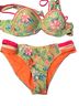 InGear Floral Multi Color Green Pink Orange Two Piece Swimsuit Size XL - photo 2