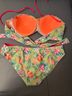 InGear Floral Multi Color Green Pink Orange Two Piece Swimsuit Size XL - photo 3