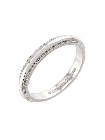 Tiffany & Co. Tiffany & Co. Milgrain 1 Ring, 3mm wide, Platinum, Together Ring (view 1)