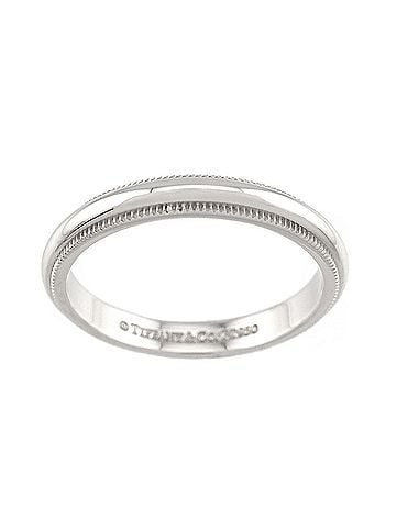 Tiffany & Co. Tiffany & Co. Milgrain 1 Ring, 3mm wide, Platinum, Together Ring (view 2)