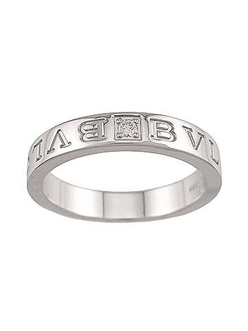 Bvlgari Bulgari BVLGARI B-ZERO1 Essential 1 Ring with Diamond, 18K WG White Gold 750 (view 2)