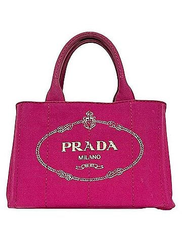 Prada Prada Canapa Tote Bag, Pink, 1BG439 Canvas 204 PRADA (view 1)