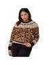 Torrid Animal Print Brown Pullover Sweater Size 4X - photo 1