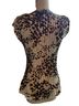 Milano 100% Polyester Animal Print Brown Ivory Short Sleeve T-Shirt Size L - photo 2