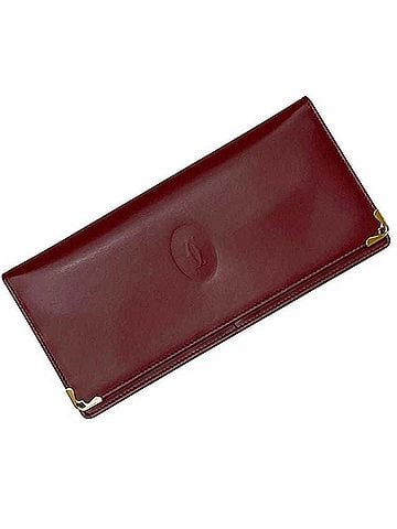 Cartier Cartier Bi-fold Long Wallet Bordeaux Must L3000466-EK Leather (view 2)