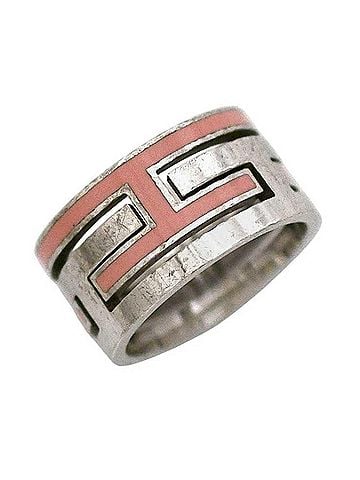 Hermès Hermes Move H Ring, Silver Pink, Size JP11, Ag 925 (view 1)