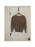Reformation 100% Alpaca Solid Stripes Tan Wool Pullover Sweater Size S - photo 10