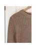 Reformation 100% Alpaca Solid Stripes Tan Wool Pullover Sweater Size S - photo 6