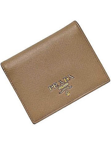 Prada Prada bi-fold wallet, beige, 1MV204, Saffiano leather, 181 PRADA (view 1)