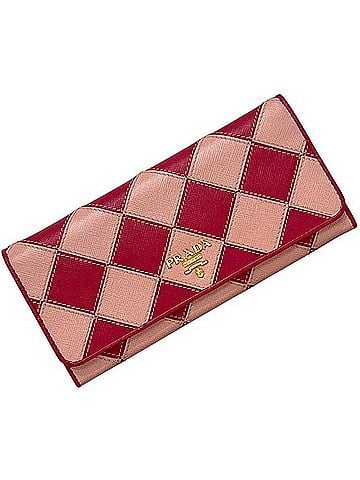 Prada Prada Bi-fold Long Wallet Pink PEONIA ORCHI ROMBI 1M1132 Saffiano Leather 164 PRADA (view 1)