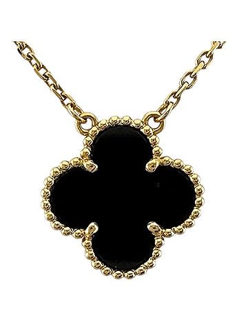 Van Cleef & Arpels Van Cleef & Arpels Vintage Enhambra Necklace, 18K Yellow Gold, Onyx, Women's. (view 1)