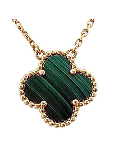 Van Cleef & Arpels Van Cleef & Arpels Vintage Enhambra Necklace, 18K Yellow Gold Malachite, Women's. (view 1)