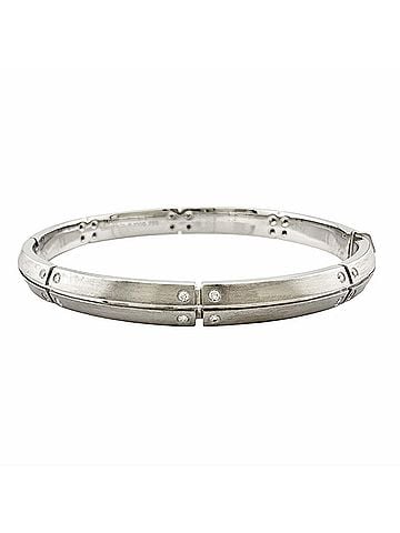 Tiffany & Co. Tiffany & Co. Streamerica Bangle, 18K White Gold, Diamond, Women's. (view 1)