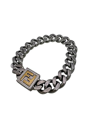 Fendi FENDI FF logo bracelet, silver (view 1)