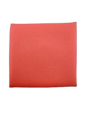 Hermès HERMES Bastia coin purse with silver hardware, flap, pink (view 2)