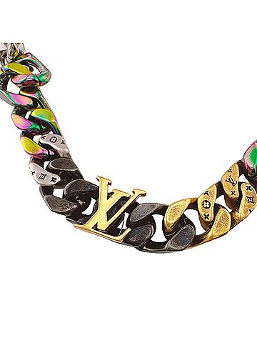 Louis Vuitton LOUIS VUITTON M69462 Collier Chain Links Spatches Mini Monogram Necklace Jewelry Gold (view 1)