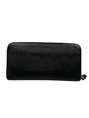 Prada PRADA Long Wallet 1ML506 Black Triangle Plate Saffiano Leather (view 2)