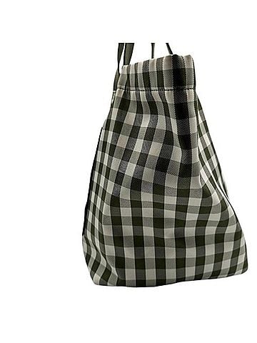 Tory Burch TORY BURCH Piper Gingham Check Square Tote Bag, Green, Big (view 2)