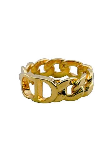 Christian Dior Christian Dior CD logo ring, jewelry, fashion, gold. (view 1)
