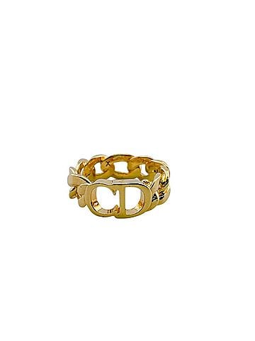 Christian Dior Christian Dior CD logo ring, jewelry, fashion, gold. (view 2)