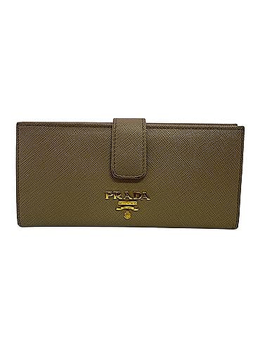 Prada PRADA 1MV025 Saffiano Leather Long Wallet, Beige (view 1)