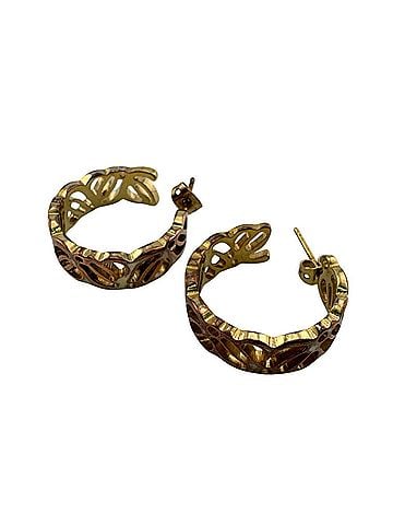 Loewe LOEWE Anagram Hoop Earrings, Gold Jewelry (view 1)