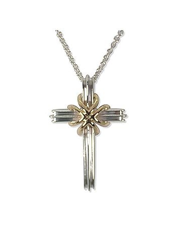 Tiffany & Co. TIFFANY & Co. 925 750 Signature Cross Pendant Necklace (view 1)