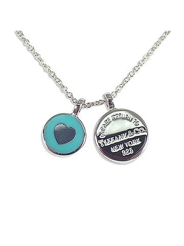 Tiffany & Co. TIFFANY & Co. 925 Return to Tiffany Circle Tag Necklace Choker (view 2)