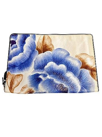 Balenciaga BALENCIAGA 466685 2017 Spring/Summer Baroque Floral Print Wrinkled Second PC Case Clutch Bag Blue (view 2)