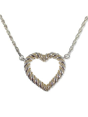 Tiffany & Co. TIFFANY & Co. 925 750 Twist Heart Combination Pendant Necklace (view 1)