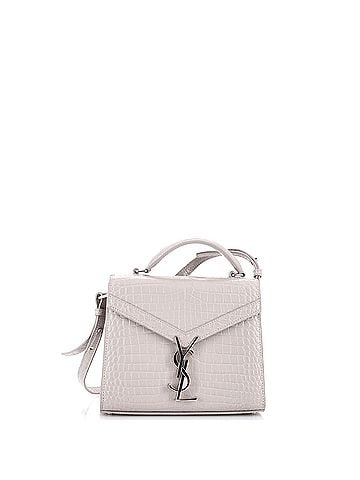 Saint Laurent Cassandra Top Handle Bag Crocodile Embossed Leather Mini (view 1)