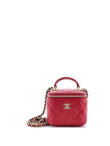 Chanel Classic Top Handle Vanity Case with Chain Quilted Lambskin Mini (view 1)