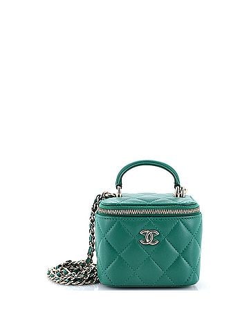 Chanel Classic Top Handle Vanity Case with Chain Quilted Lambskin Mini (view 1)