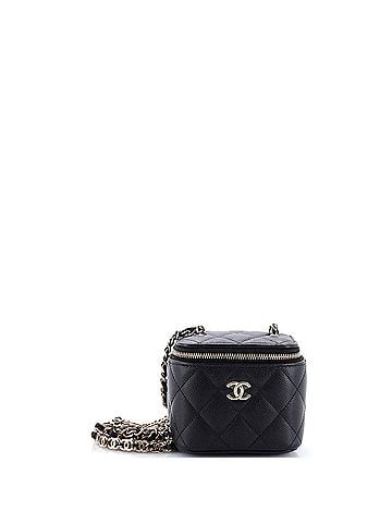 Chanel Tiny CC Link Vanity Case with Chain Quilted Caviar Mini (view 1)