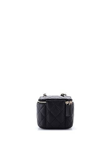 Chanel Tiny CC Link Vanity Case with Chain Quilted Caviar Mini (view 2)