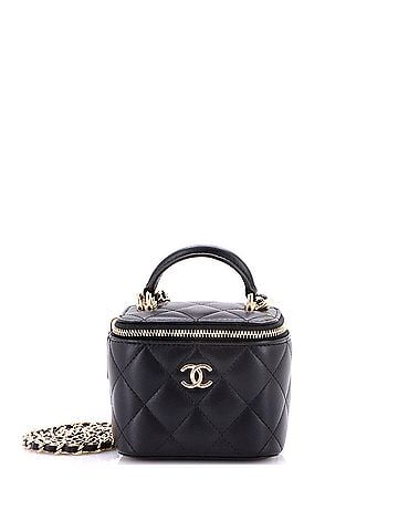 Chanel Classic Top Handle Vanity Case with Chain Quilted Lambskin Mini (view 1)