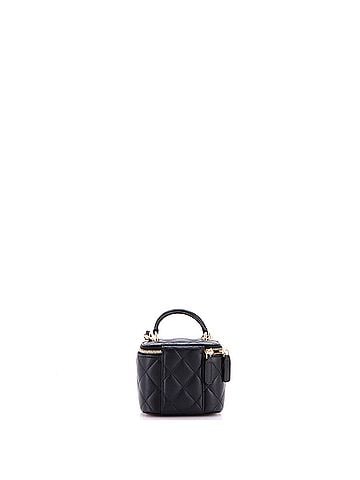 Chanel Classic Top Handle Vanity Case with Chain Quilted Lambskin Mini (view 2)