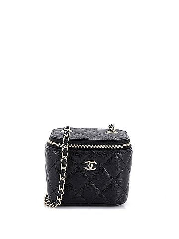 Chanel Classic Vanity Case with Chain Quilted Caviar Mini (view 1)