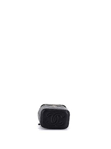 Chanel Classic Vanity Case with Chain Quilted Caviar Mini (view 2)