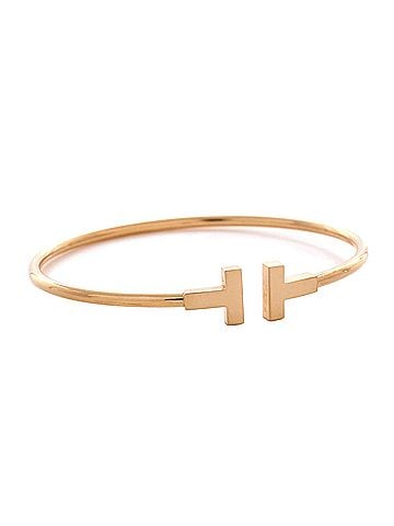 Tiffany & Co. T Wire Bracelet 18K Rose Gold (view 2)