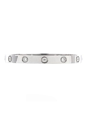 Cartier Love 4 Diamond Bracelet 18K White Gold and Diamonds (view 1)