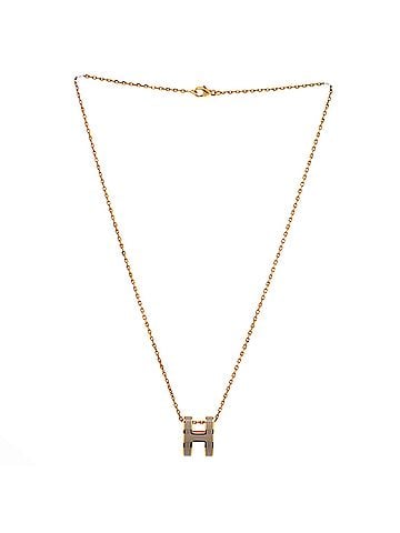Hermès Pop H Pendant Chain Necklace Metal and Enamel (view 2)