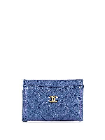 Chanel Classic Card Holder Quilted Iridescent Caviar (view 1)