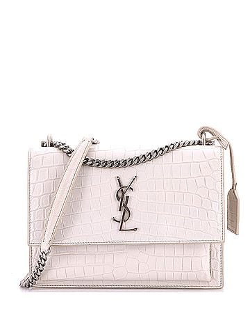 Saint Laurent Sunset Crossbody Bag Crocodile Embossed Leather Medium (view 1)
