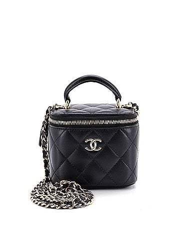 Chanel Classic Top Handle Vanity Case with Chain Quilted Lambskin Mini (view 1)